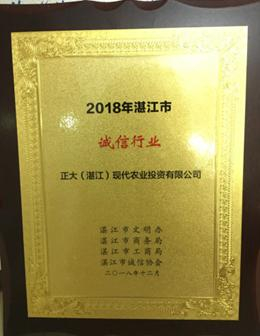 2018年湛江市诚信行业